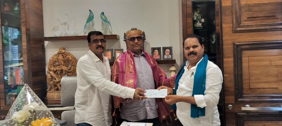 Shree TMT Donates Rs.11,00,000/-(Eleven Lakhs) Towards Junior College Building in Shadnagar – Strengthening Communities with Steel and Service